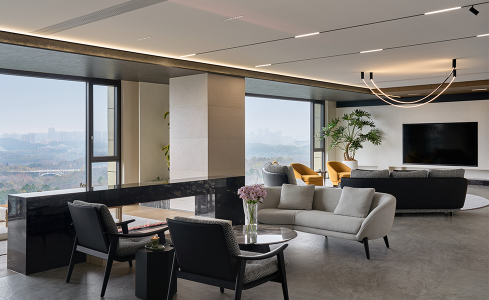 生活與藝術的交響-640㎡云端大宅的極簡敘事